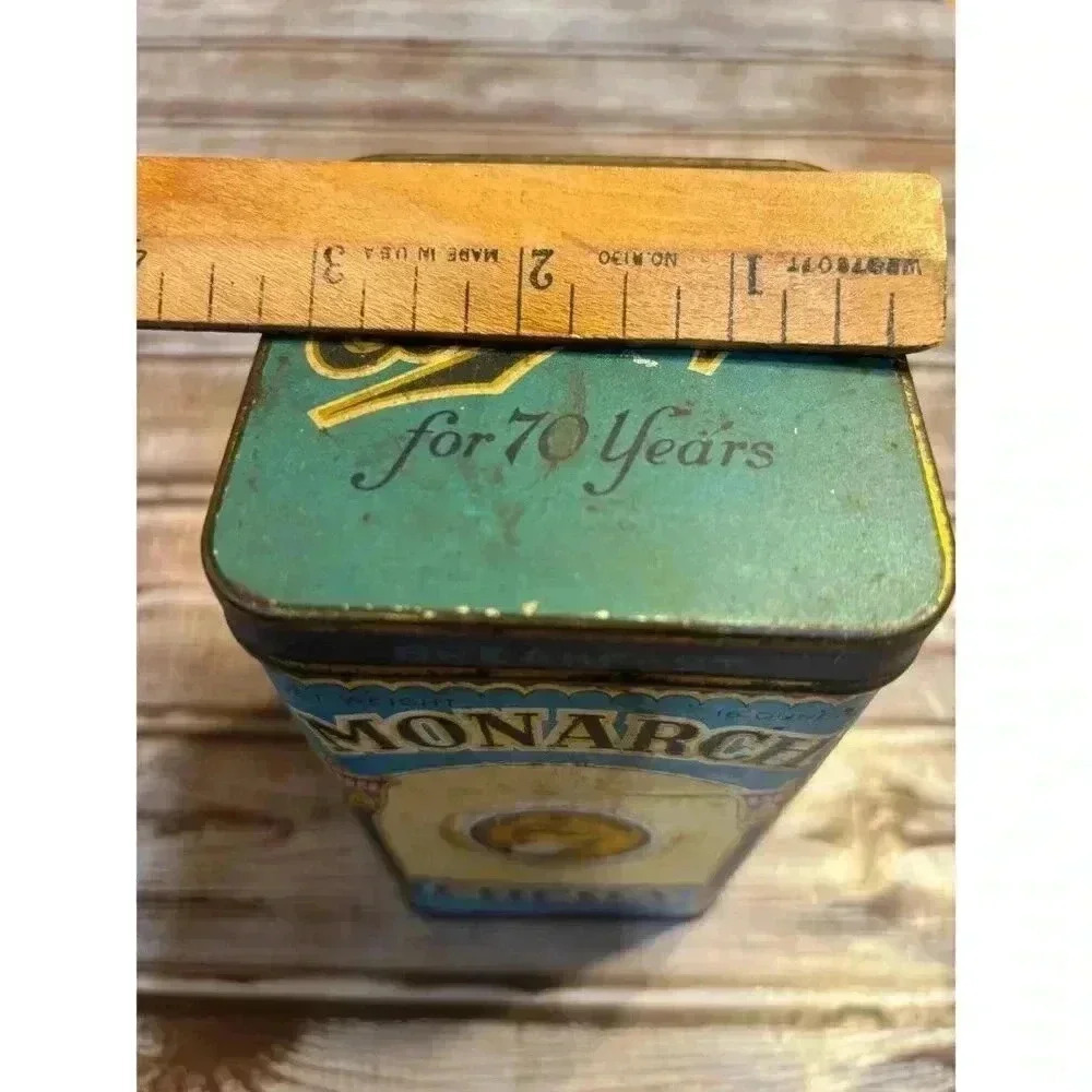 Vintage Monarch Cocoa Tin Empty LA Boston Pittsburgh New York - Picture 6 of 8